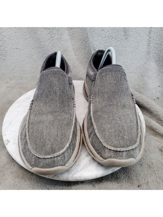 Skechers Shoes Mens Size 8.5 Creston Moseco Gray Textile Slip On Loafers *Read* main image 6